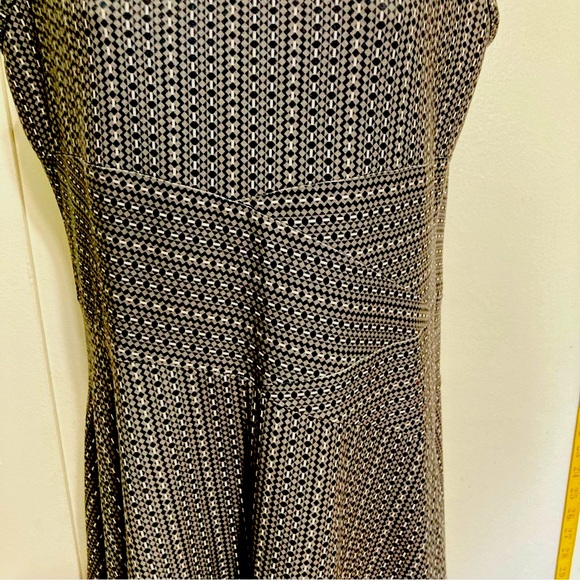 PRANA Amelie Sleeveless A-Line Dress Black Gray Charcoal Parade Pattern Medium - Picture 11 of 16